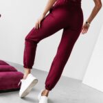 Spodnie sportowe TELO OLAVOGA bordowe