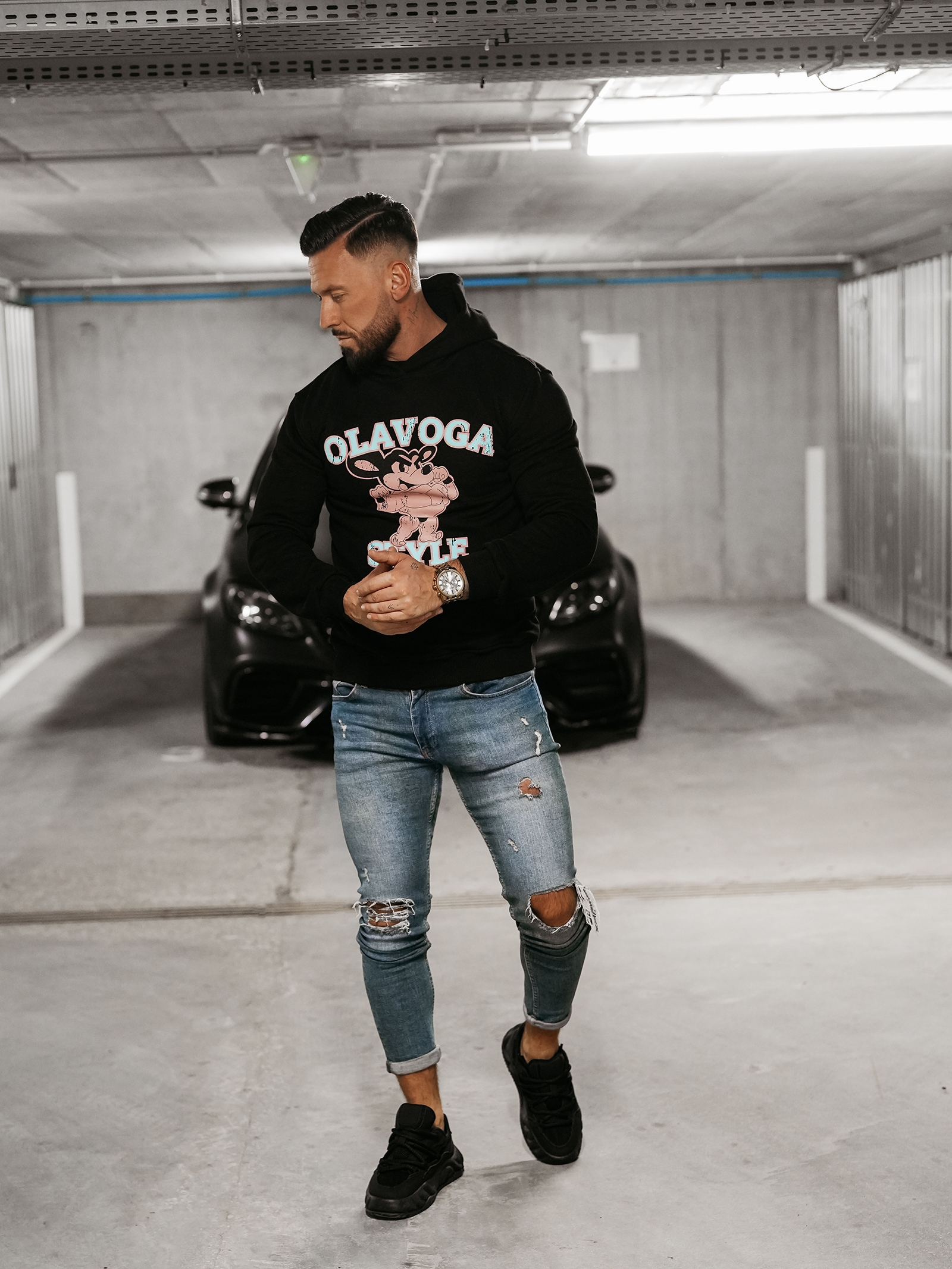 Bluza męska ocieplana FORME OLAVOGA czarna