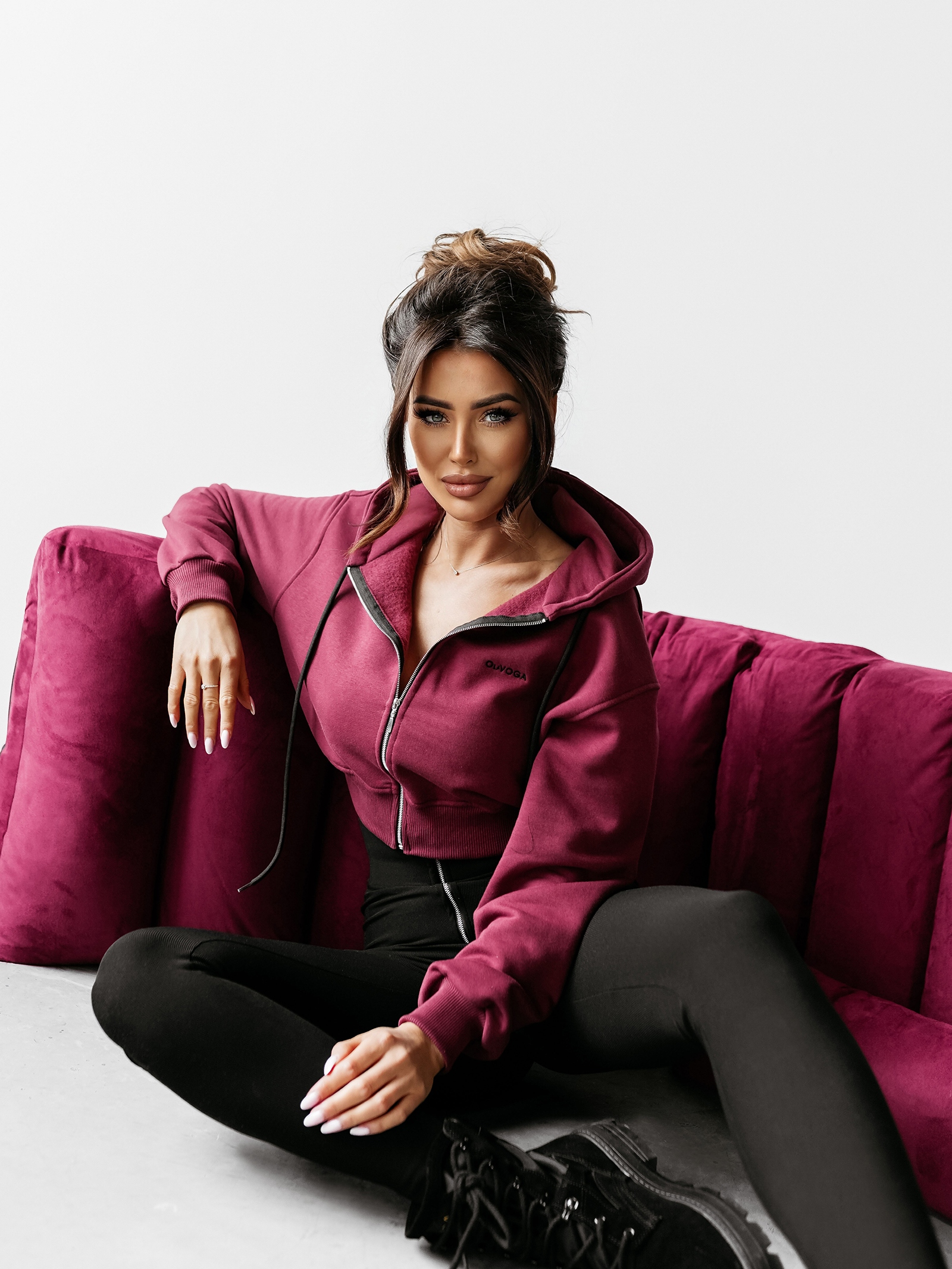 Bluza rozpinana KEMAL OLAVOGA bordowa Bluza rozpinana KEMAL OLAVOGA bordowa