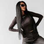 Bluzka przylegająca ATLANTA OLAVOGA czekoladowa