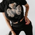 T-shirt taliowany NALLE OLAVOGA czarny