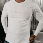Bluzka męska longsleeve MINIMALIST MAN OLAVOGA ecru