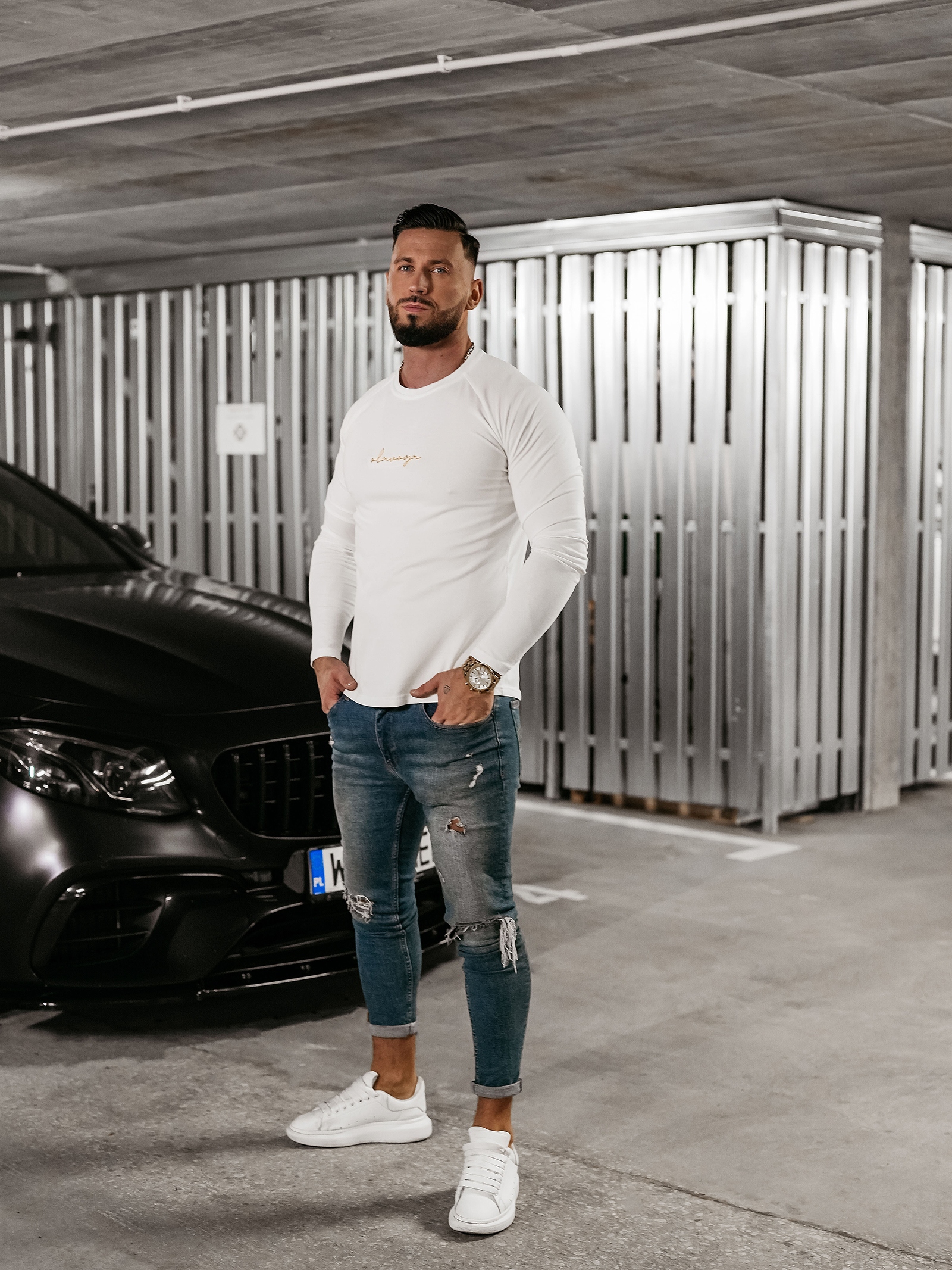 Bluzka męska longsleeve MINIMALIST MAN OLAVOGA ecru Bluzka męska longsleeve MINIMALIST MAN OLAVOGA ecru