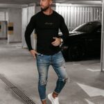 Bluzka męska longsleeve MINIMALIST MAN OLAVOGA czarna