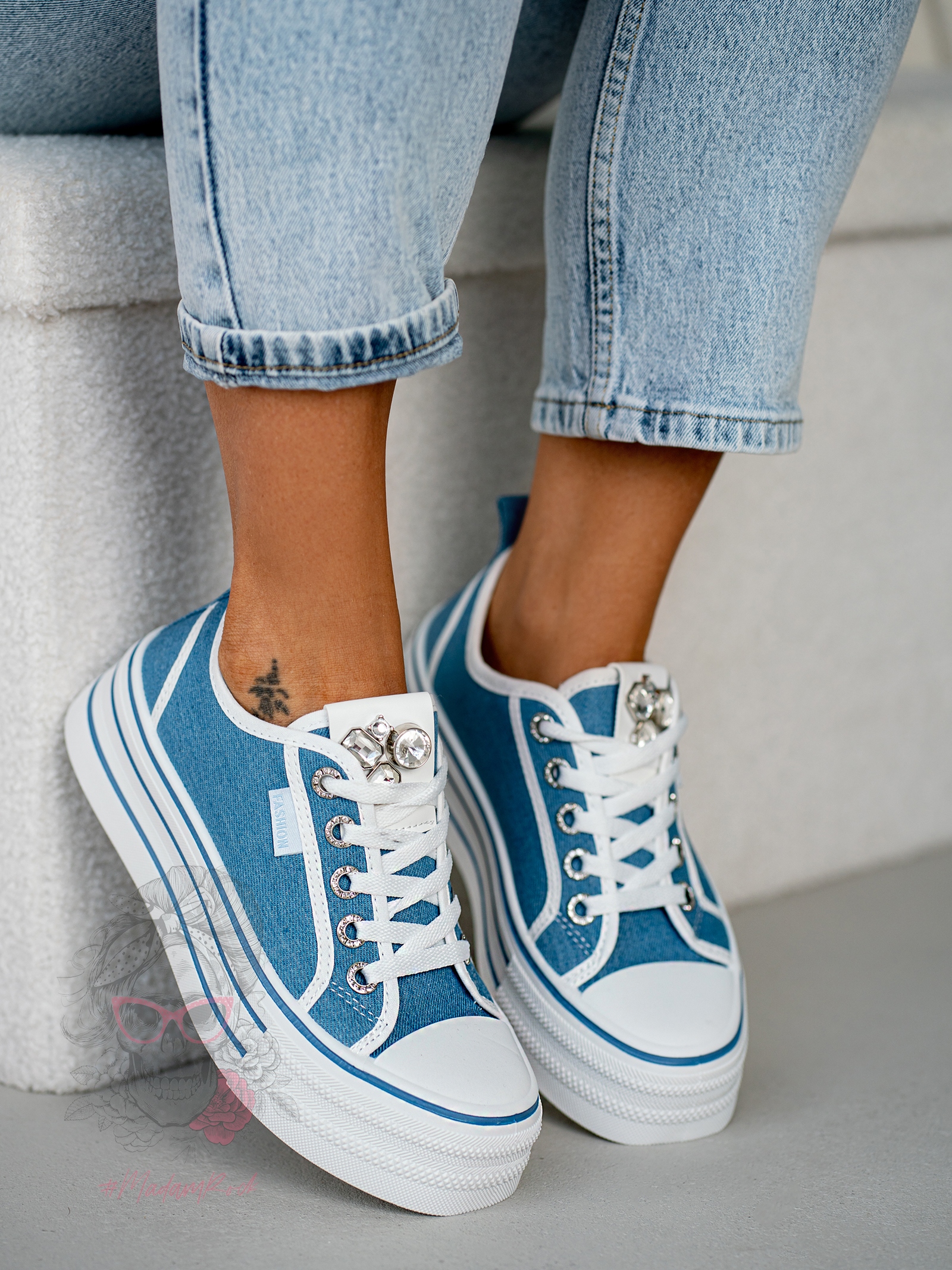 Trampki na grubej podeszwie Madam Kisik jeans