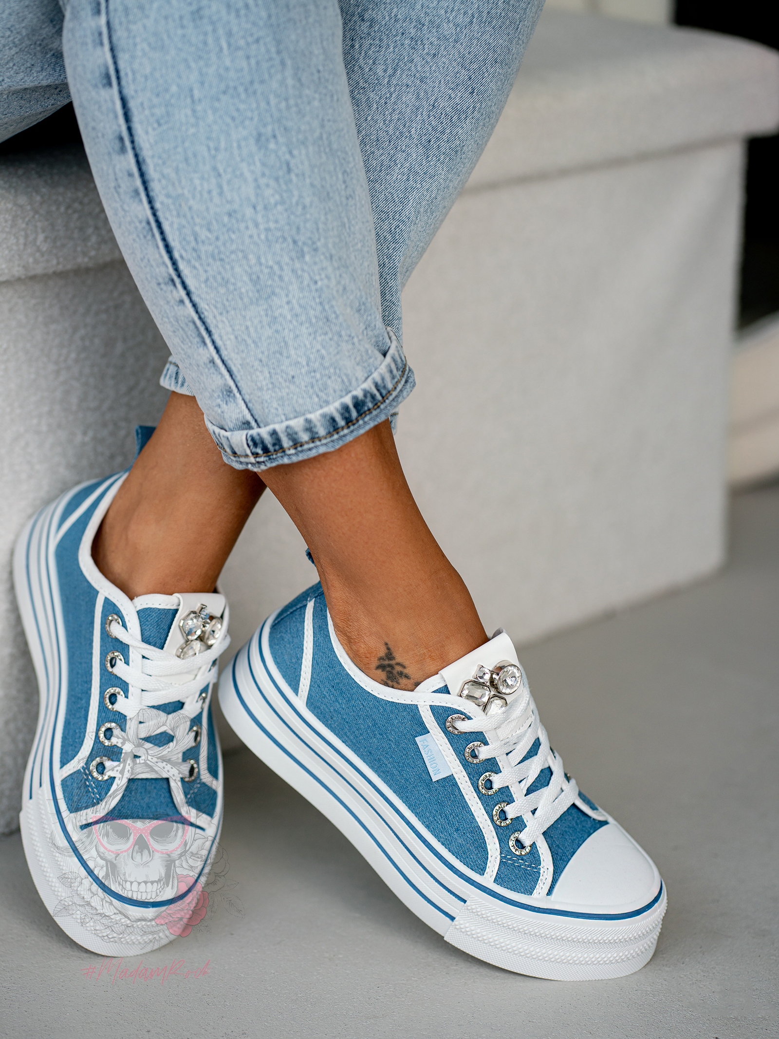 Trampki na grubej podeszwie Madam Kisik jeans