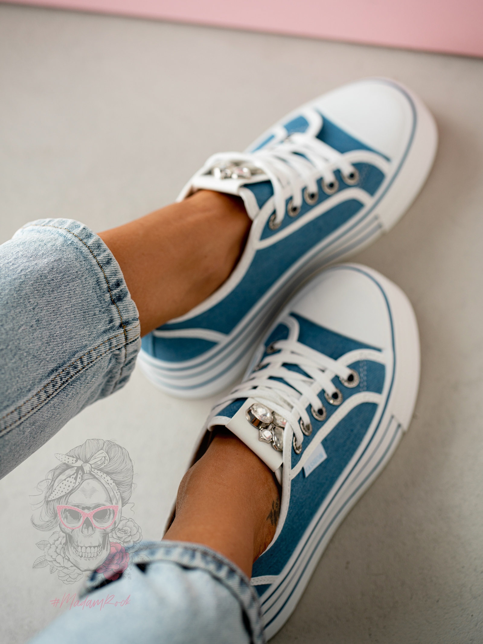 Trampki na grubej podeszwie Madam Kisik jeans