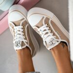 Trampki na grubej podeszwie Madam Kisik cappuccino