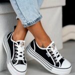 Trampki na grubej podeszwie Madam Kisik czarne