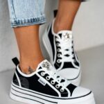 Trampki na grubej podeszwie Madam Kisik czarne