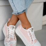 Trampki na grubej podeszwie Madam Kisik pudrowe