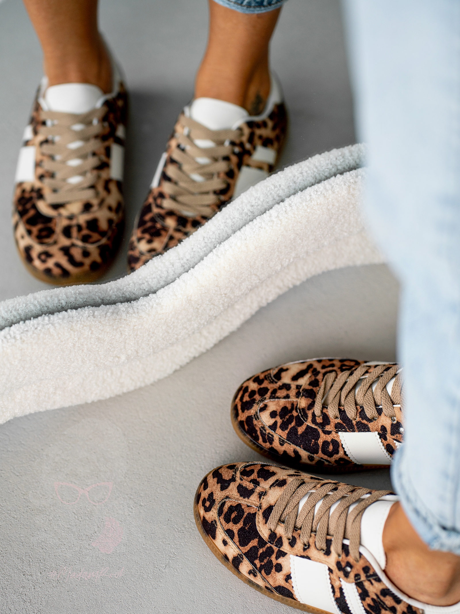 Buty sportowe Madam Garisis w panterkę