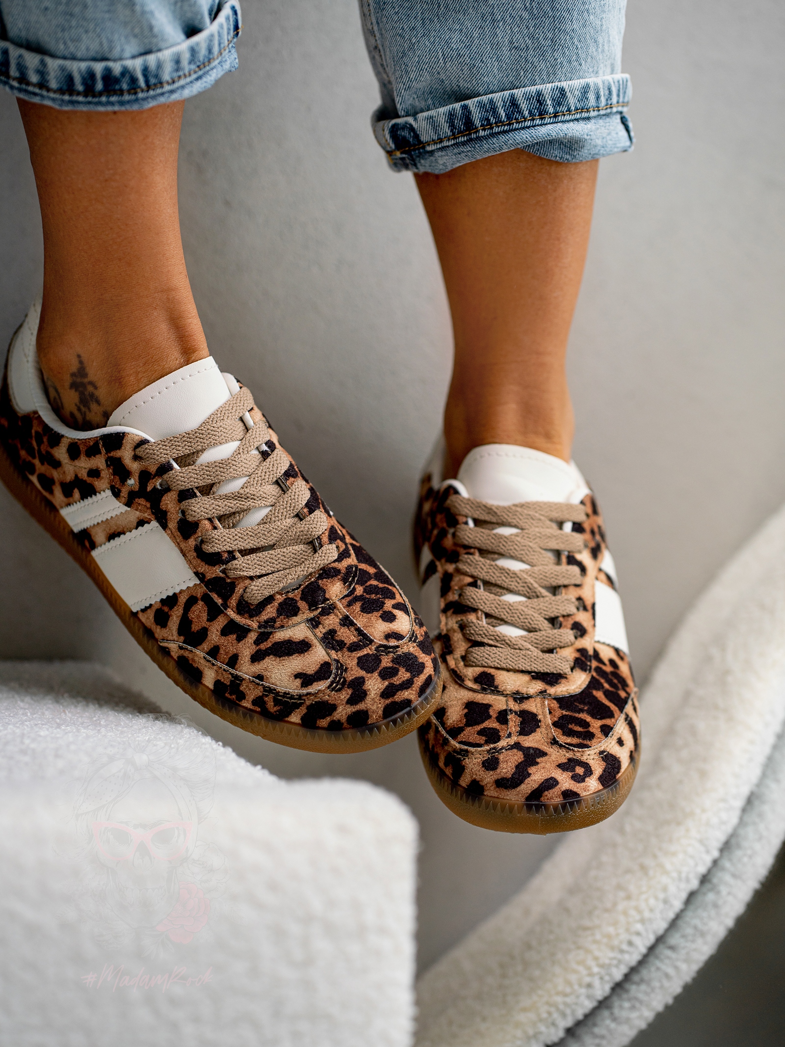 Buty sportowe Madam Garisis w panterkę