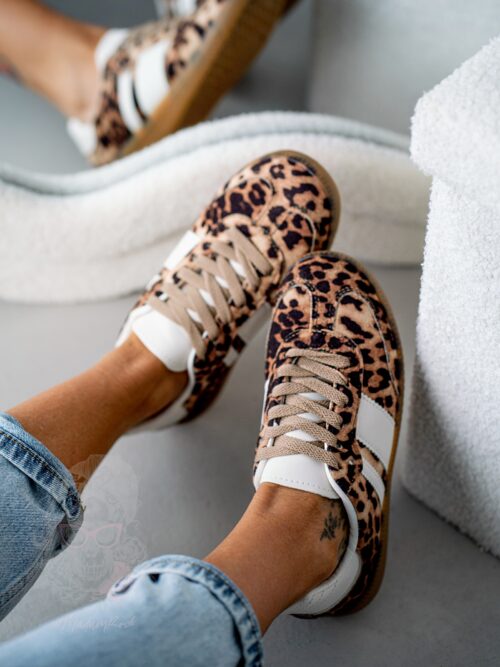 Buty sportowe Madam Garisis w panterkę