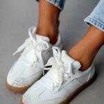 Buty sportowe z perłami Madam Bridge białe