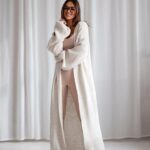 Kardigan maxi Tobos beżowy