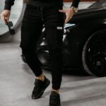 Spodnie męskie bawełniane VELOCITY OLAVOGA czarne