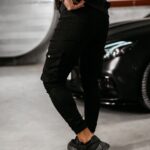 Spodnie męskie bawełniane VELOCITY OLAVOGA czarne