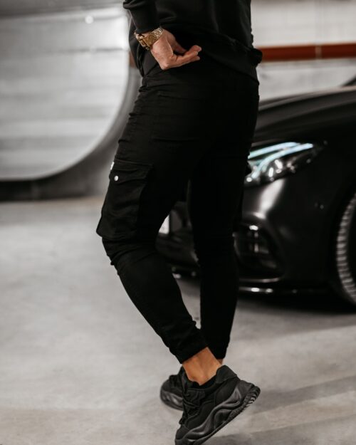 Spodnie męskie bawełniane VELOCITY OLAVOGA czarne