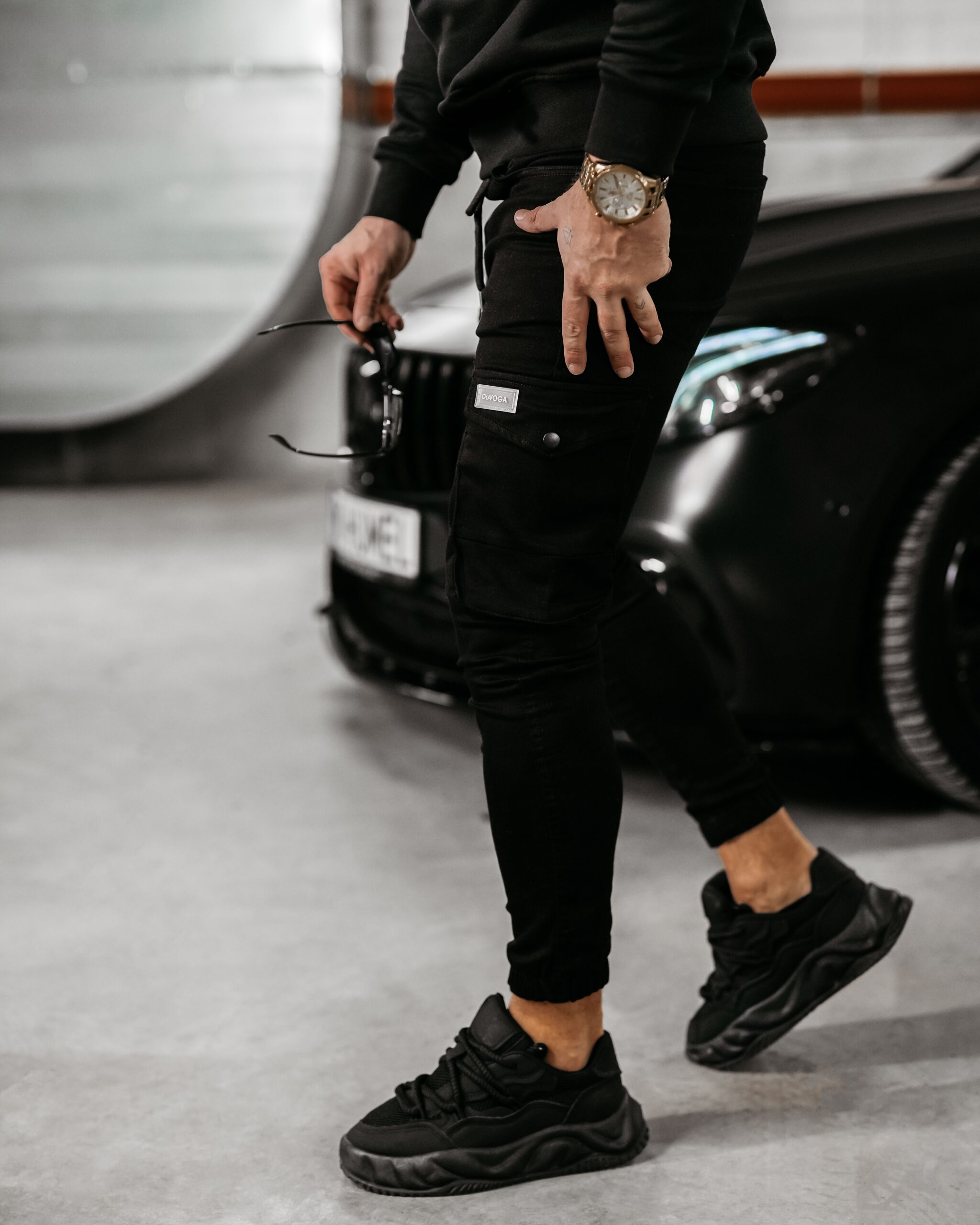 Spodnie męskie bawełniane VELOCITY OLAVOGA czarne Spodnie męskie bawełniane VELOCITY OLAVOGA czarne