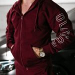 Dres męski bawełniany UMRISS OLAVOGA bordowy