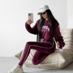 Dres welurowy HANA OLAVOGA bordowy