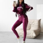 Dres welurowy HANA OLAVOGA bordowy