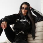 Dres welurowy HANA OLAVOGA czarny