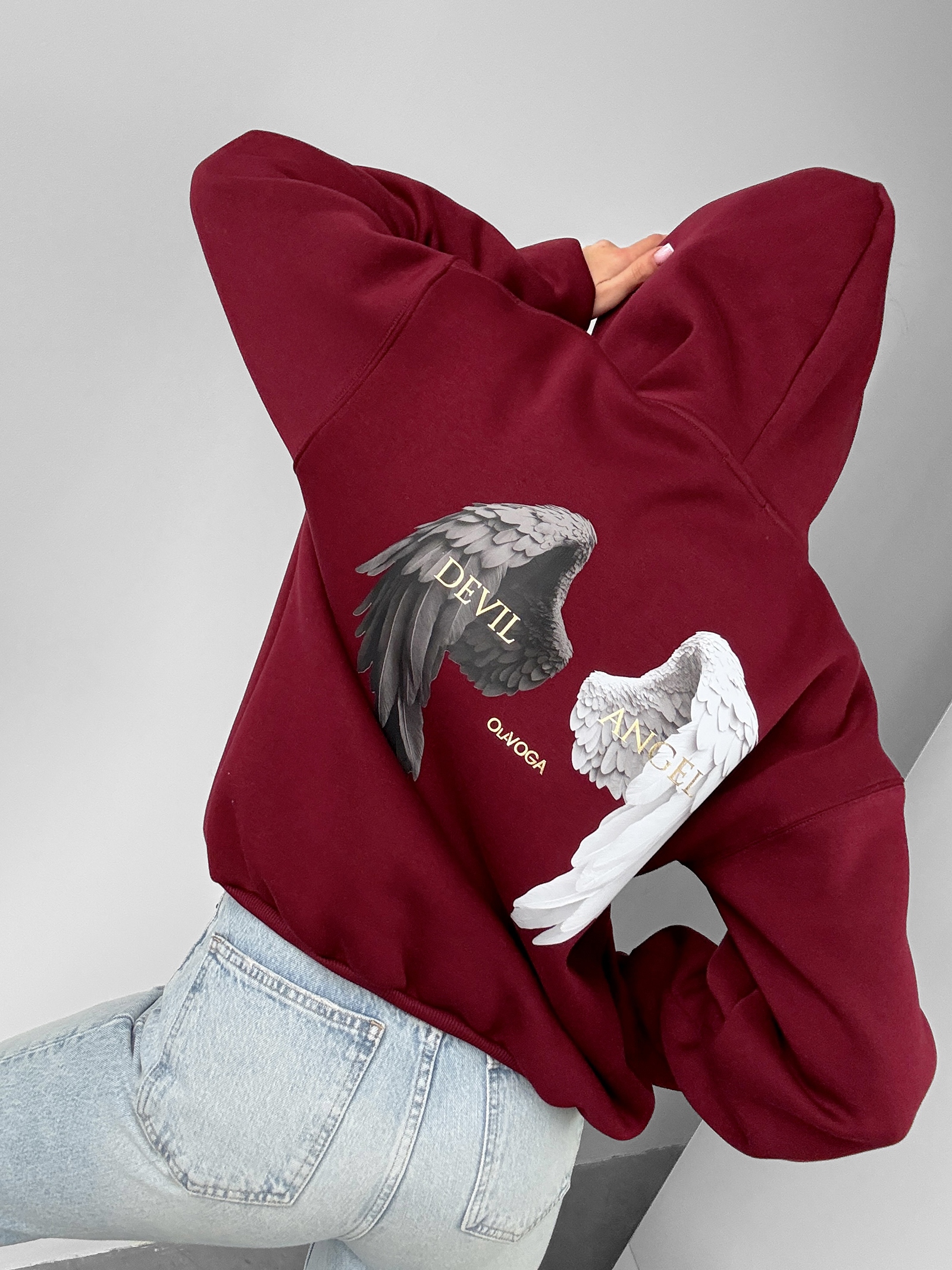 Bluza oversize WINX OLAVOGA bordowa