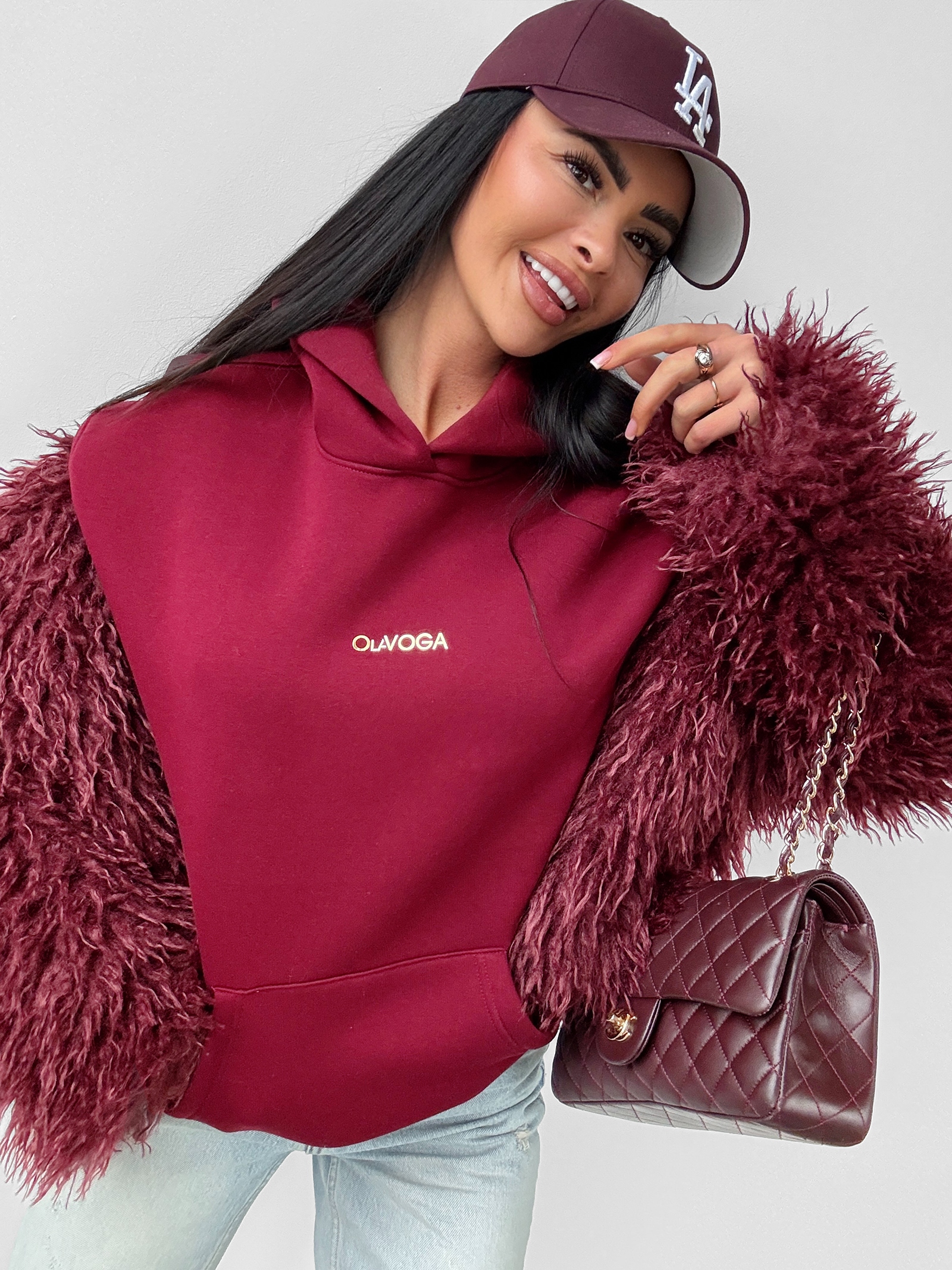 Bluza oversize WINX OLAVOGA bordowa