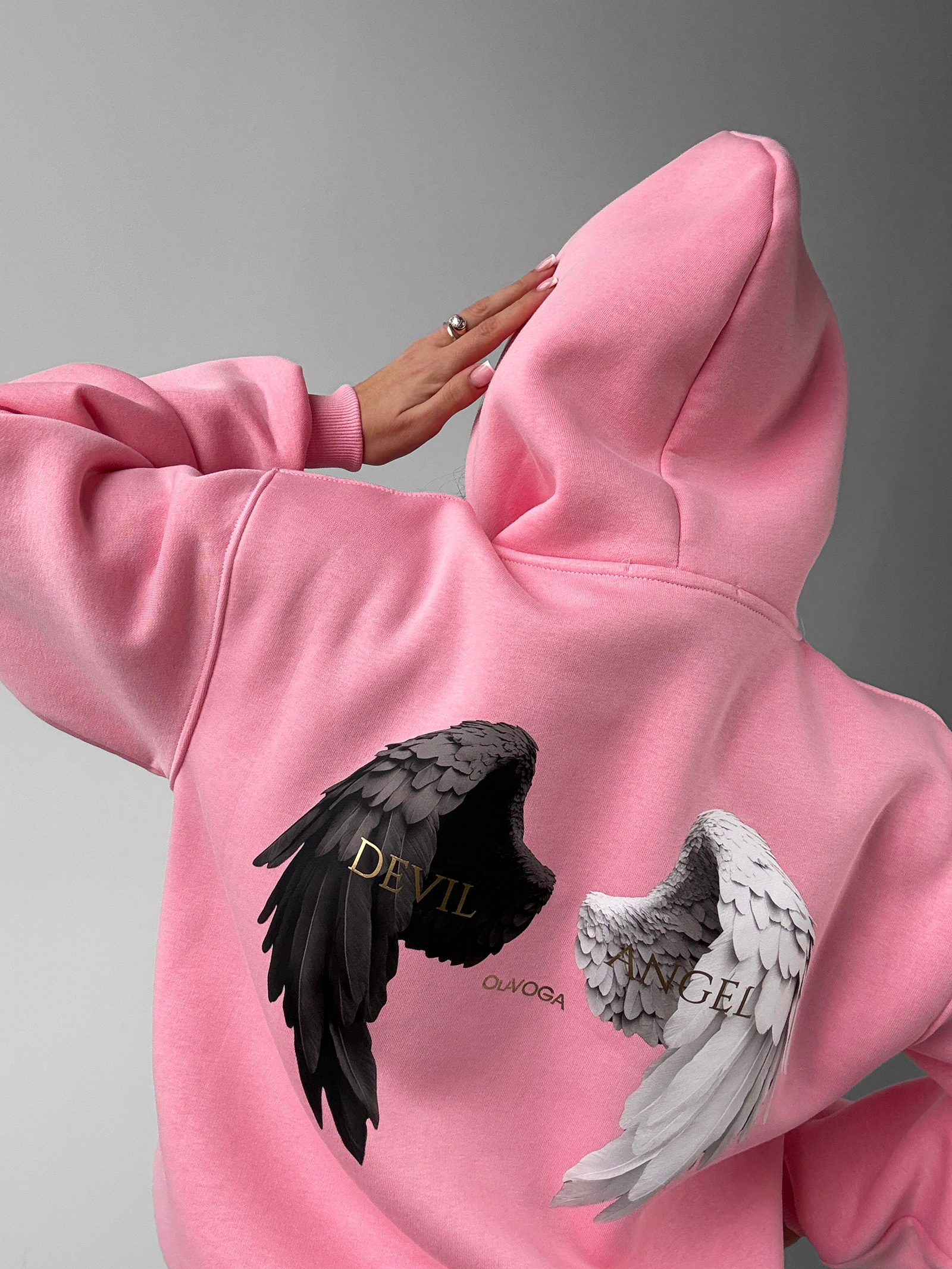 Bluza oversize WINX OLAVOGA pudrowy róż