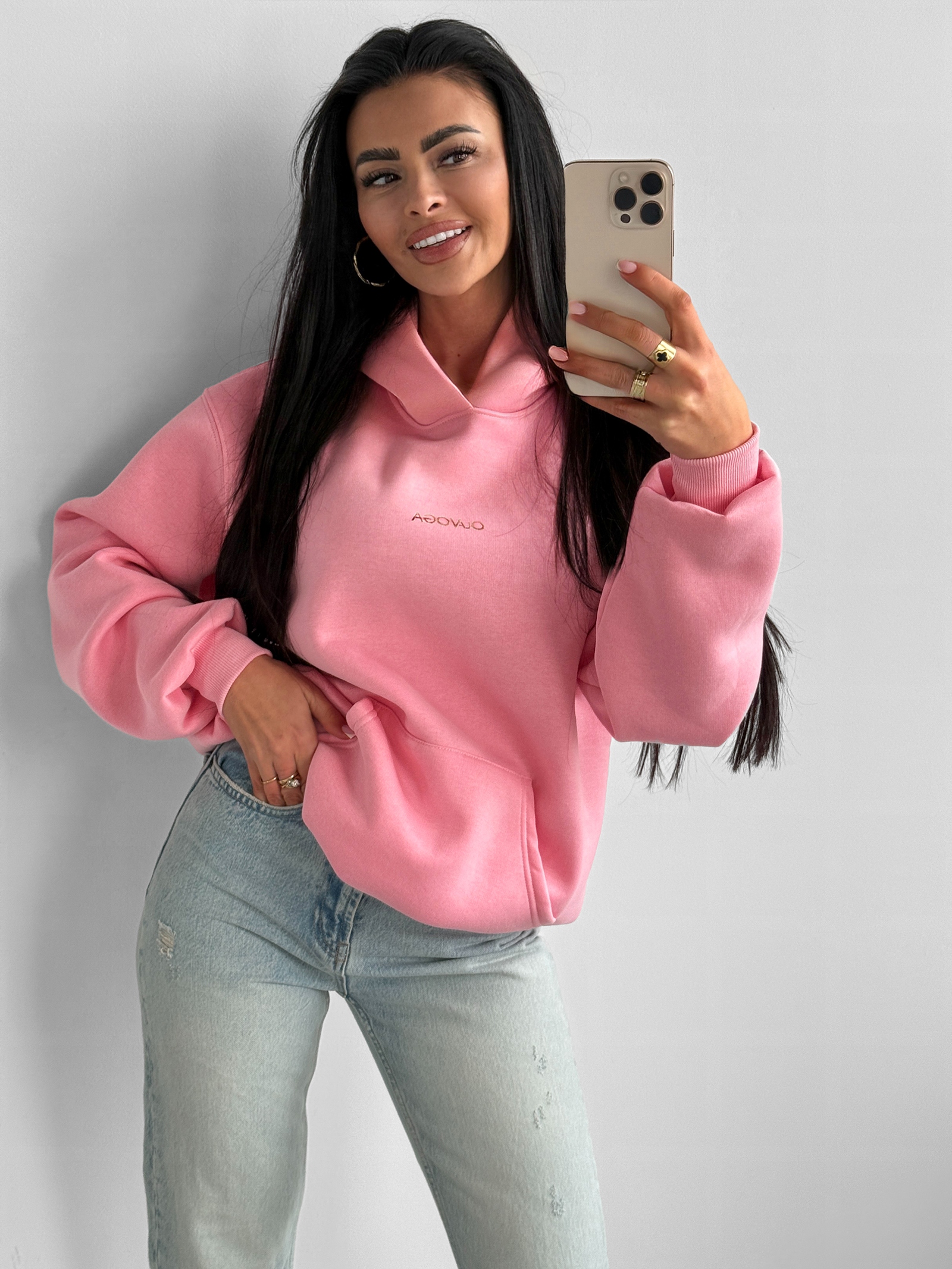 Bluza oversize WINX OLAVOGA pudrowy róż