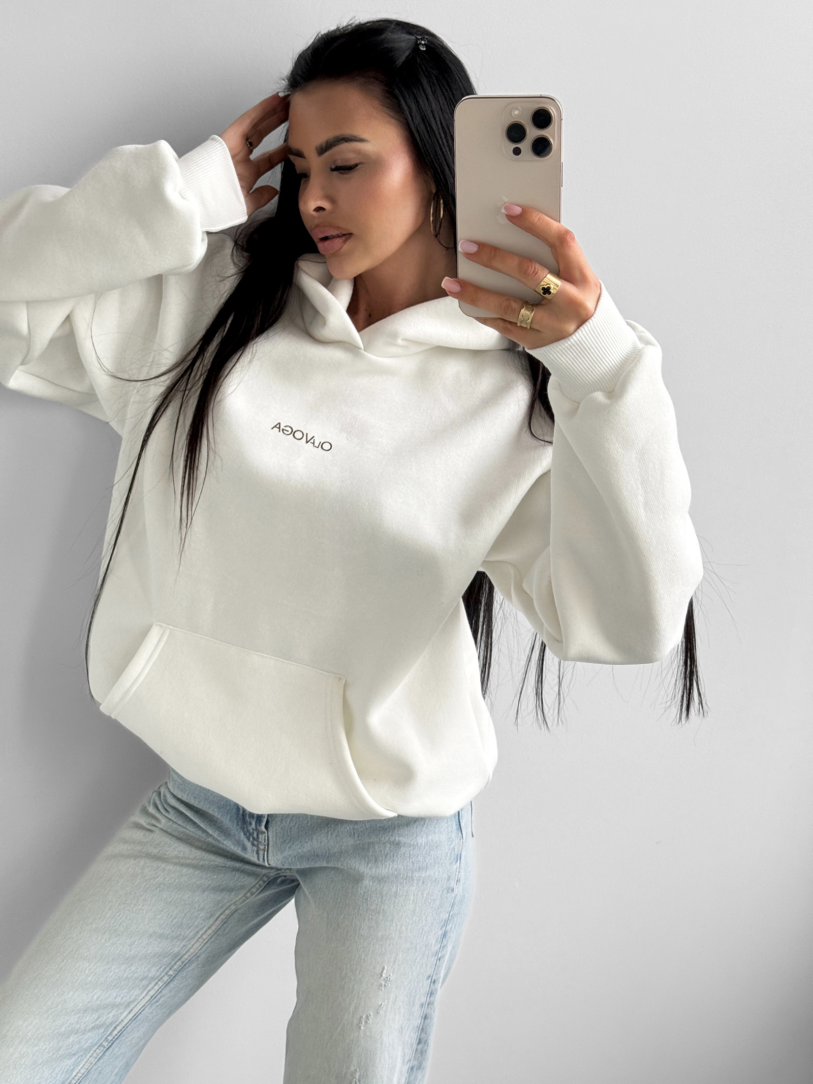 Bluza oversize WINX OLAVOGA ecru