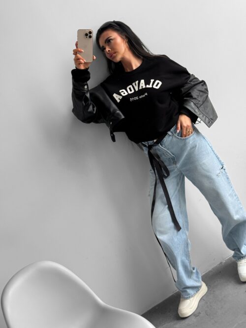 Bluza bawełniana MARI OLAVOGA czarna