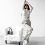 Bluzka z marszczeniami BESO OLAVOGA ecru