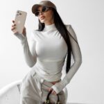 Bluzka z marszczeniami BESO OLAVOGA ecru