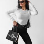 Bluzka przylegająca DAKE OLAVOGA ecru