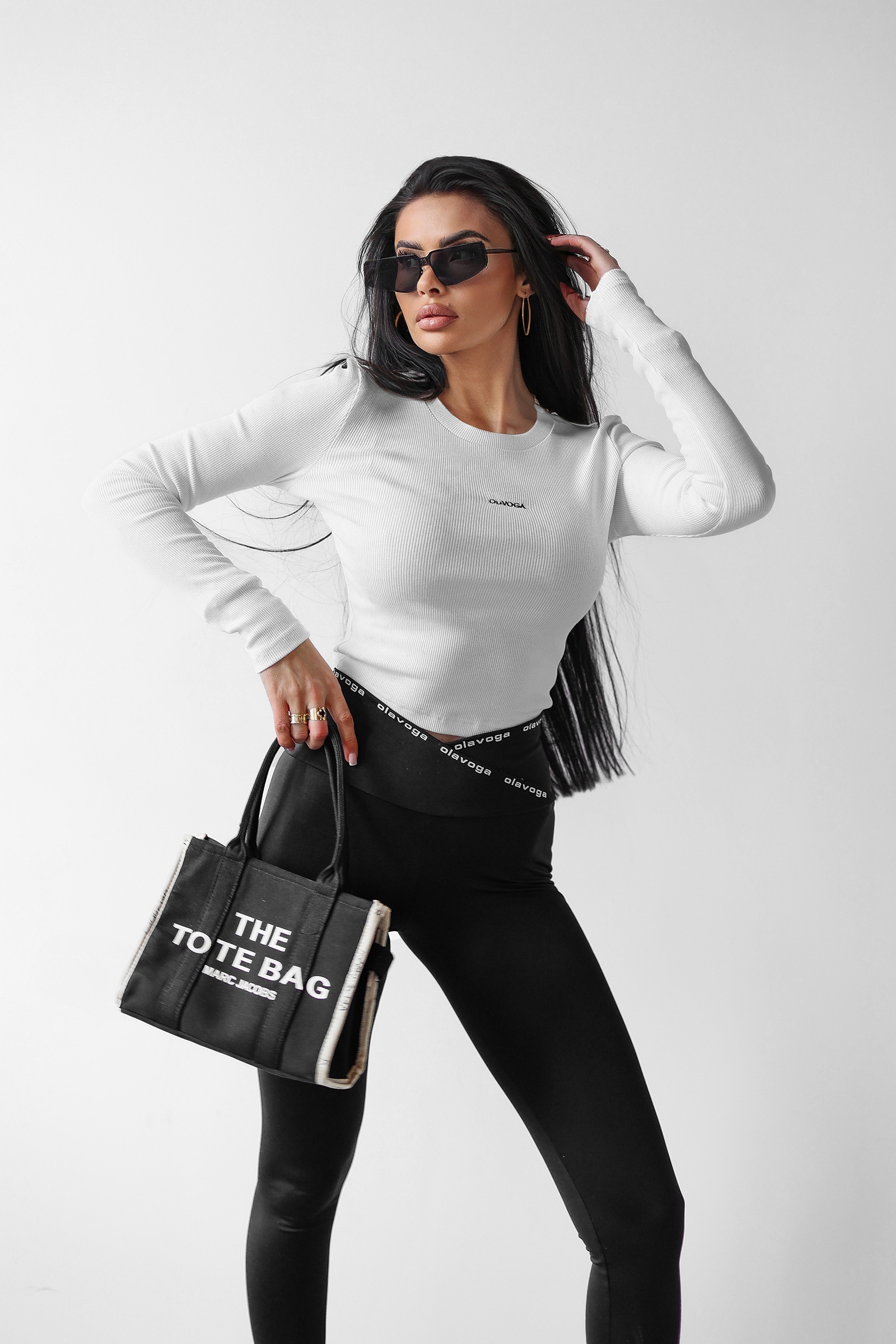 Bluzka przylegająca DAKE OLAVOGA ecru