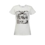 T-shirt taliowany LABIOS OLAVOGA ecru
