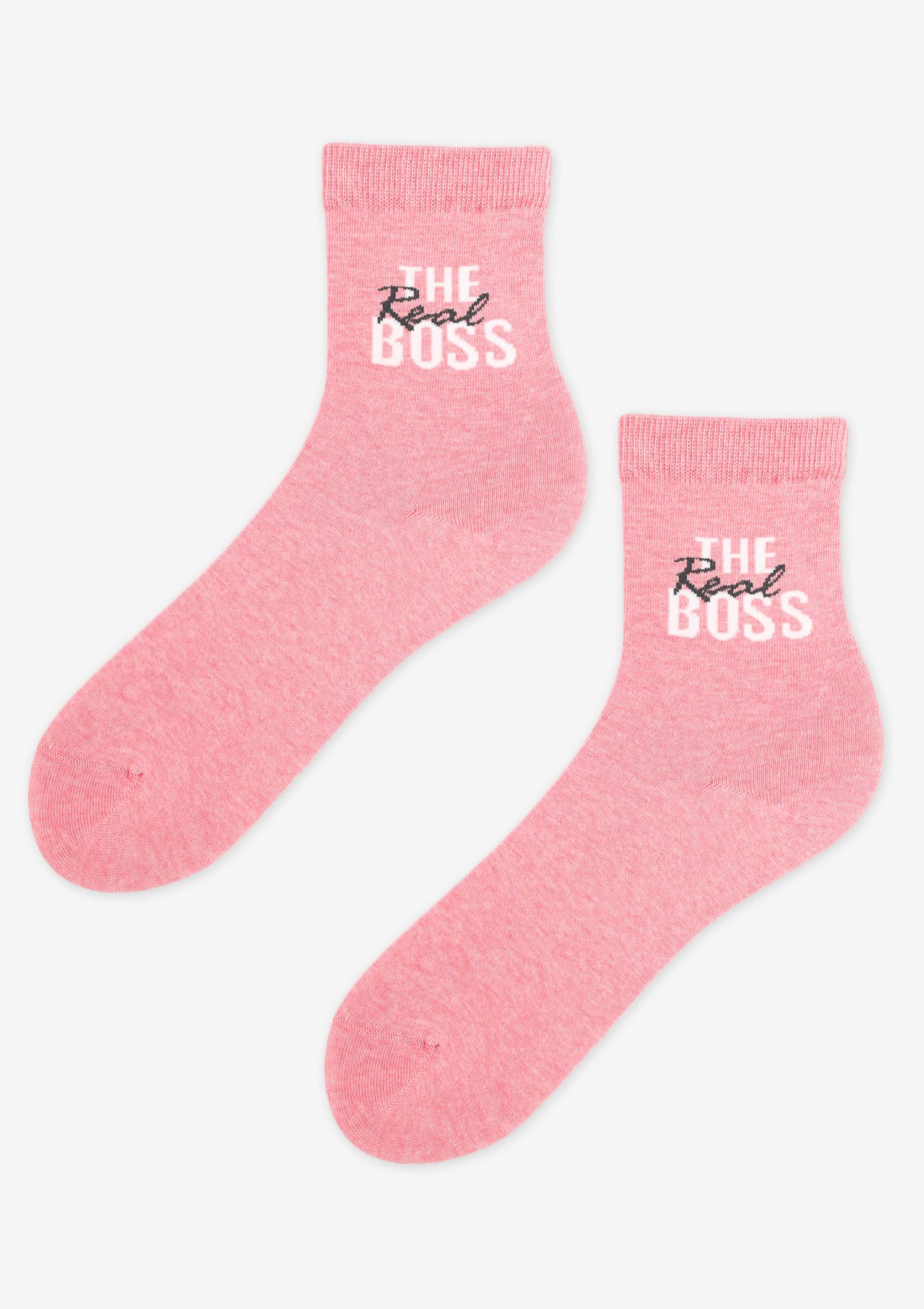 Zestaw skarpetek dla par Boss/Real Boss grafit/róż