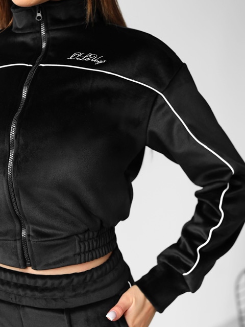 Komplet dres damski welurowy WORIX OLAVOGA czarny