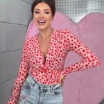 Body z siateczki w serduszka MoreMio różowe