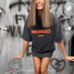 T-shirt dekatyzowany Prosecco szary