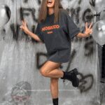 T-shirt dekatyzowany Prosecco szary