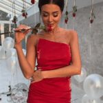 Sukienka lateksowa NB Rosi czerwona