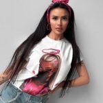 T-shirt z grafiką LOTE OLAVOGA ecru