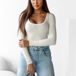 Bluzka basic ATAJA OLAVOGA ecru