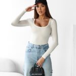 Bluzka basic ATAJA OLAVOGA ecru