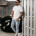 T-shirt męski bawełniany HERITAGE OLAVOGA ecru