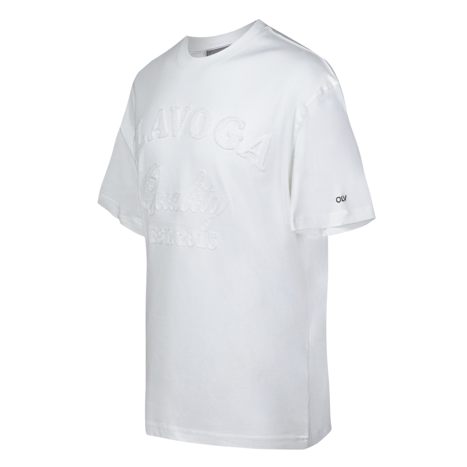 T-shirt męski z naszywkami BALE OLAVOGA ecru